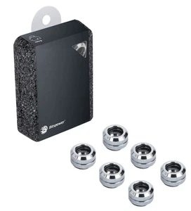 Bitspower G1/4" Silver Shining Enhance Multi-Enlace para OD 12 MM (6 PIEZAS) - Imagen 1 de 2