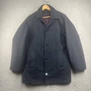 Next Cappotto Auto Uomo Taglia S Grigio Antracite Misto Cashmere Trapuntato Soprabito - Foto 1 di 16