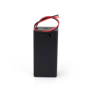 9V Volt PP3 Battery Holder Box DC Case W/ Wire ON/OFF Switch Cover. - Picture 1 of 7