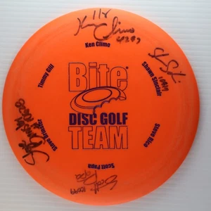 Vintage Innova Valkyrie Bite Disc Golf Team 175g Autographed Ken Climo - Picture 1 of 3