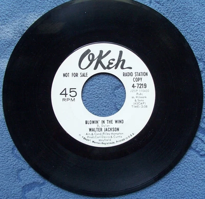 Walter Jackson...Blowin' In The Wind...Northern Soul DJ Promo 45 rpm 1965 - Image 1 of 2