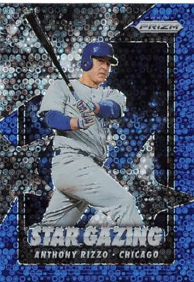 Panini Prizm 2020 Star Gazing Blue Donut Circles Anthony Rizzo 028/199 Chicago Foto 1 de 2