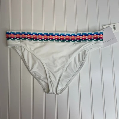 NWT La Blanca Rainbow Woven Waistband  Bikini  Bottom Sz 14 - Image 1 of 4