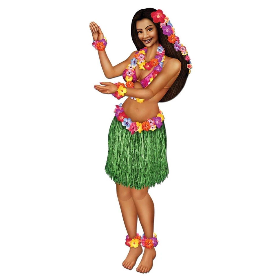 Beistle Jointed Hula Girl, 3 ft - Luau | Party Supply | Decoration - Image 1 of 1
