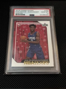 2018 Panini NBA Hoops Winter Shai Gilgeous Alexander RC 262 PSA 10 Gem Mint - Picture 1 of 2