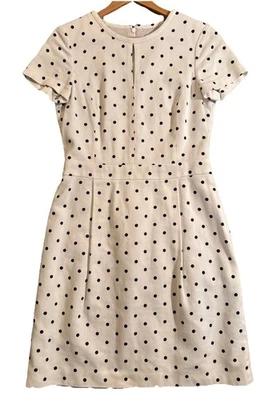 Vestido Brooks Brothers rojo polar azul marino blanco lunares sin mangas para mujer talla 8 Foto 1 de 4