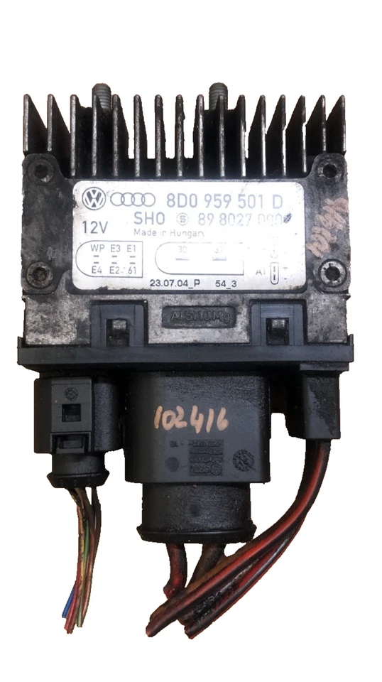 2000-2004 Audi A4 A6 Allroad Quattro Cooling Fan Control Module Unit 8D0959501D - Image 1 of 3
