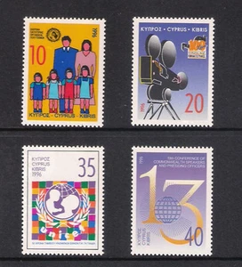 CYPRUS 1996 CINEMA, FAMILY, CHILDREN UNICEF, COMMONWEALTH Set 4V. MNH - Picture 1 of 1