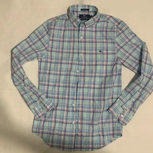 Vineyard Vines Mens Multicolor Plaid Slim Fit Tucker Button Up Shirt Size XS - Picture 1 of 8