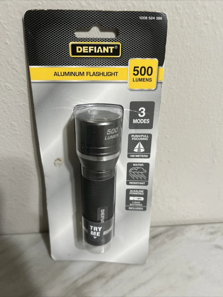 Defiant 500 Lumens LED Slide-To-Focusing Aluminum Flashlight - 1008524386