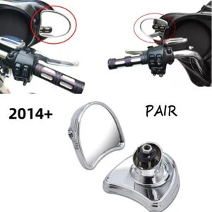 Chrome Batwing Fairing Rearview Side Mirror For Harley Touring Glide FLHX 14-23 - Picture 1 of 11