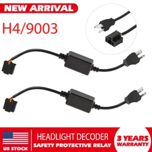 Pair H4 9003 LED Headlight Canbus Load Resistor Decoder Error Free Anti Flicker - Bild 1 von 9