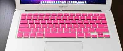 2 Pink Silicone Keyboard Cover Skin for Apple Macbook Pro MAC 13 15 17 Air 13 - Image 1 of 2