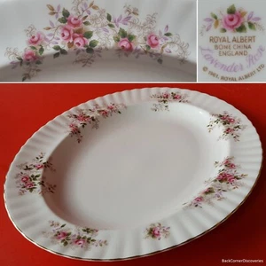 Royal Albert Bone China England LAVENDELROSE 135⁄8""x103⁄4"" ovale Servierplatte - Bild 1 von 10