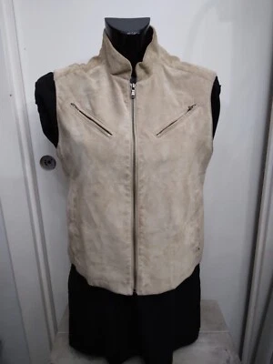 Fashion Jacket in Real Leather Used Women Size 46 Beige XYL007L - Image 1 of 4