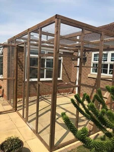 2-Sided Catio – 7ft x 7ft x 7ft5" | Secure & Spacious Garden Play Run for Cats - Picture 1 of 10