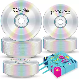 200Pcs 90'S Party Plates Napkins 90'S Mix CD Tableware Set for Retro 90S Theme P - Picture 1 of 12