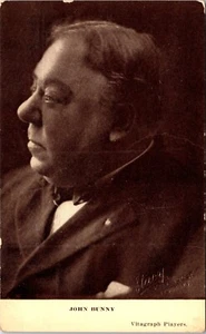 JOHN BUNNY : SILENT FILM COMEDIAN : VITAGRAPH :PHOTO BY STACY : BROOKLYN ; RPPC - Picture 1 of 2