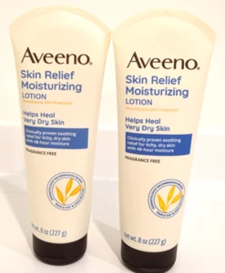 Lot of 2 AVEENO Skin Relief Moisturizing Lotion Heals Very Dry Skin 8oz Each - Picture 1 of 2