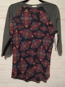 Lularoe Damen Randy schwarz mit dunkelgrauen Ärmeln Top Größe XS neu mit Etikett - Bild 1 von 3