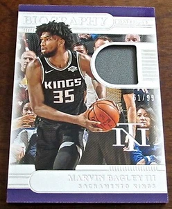 2019-20 Panini National Treasures Marvin Bagley III GAME USED RELIC /99 Kings - Picture 1 of 2