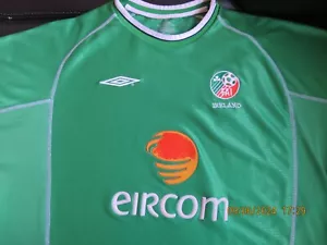 Irland Nationalmannschaft Trikot grün FAI Eircom WM 2002 Umbro Vapa Tech - Bild 1 von 11