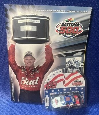 2005 Daytona 500 1:64 Die cast Replica Team Caliber NASCAR With Program - Image 1 of 4