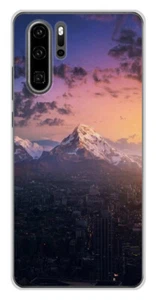 Coque en silicone imprimée compatible Huawei P30 Pro Montagnes urbaines - Picture 1 of 3