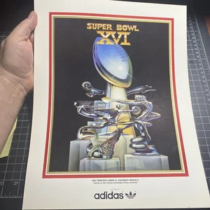 RESELLER LOT OF 38 1982 ADIDAS NFL SUPER BOWL XVI POSTERS 49ers Bengals 11X14 - Picture 1 of 8
