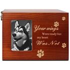 Bbbyddd Pet Urns for Dog or Cat Ashes，Wooden Dog Urns for Ashes with Photo Frame