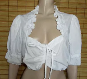 WEISSE DIRNDLBLUSE - TRACHTENBLUSE - COTTON/POL. - DIE TRACHT - WIE NEU - GR. XL - Bild 1 von 1