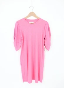 VELVET By Graham & Spencer Sara Cotton Slub Dress Pink S $158 F7 - Picture 1 of 4
