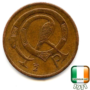 An IRISH 1971 HALFPENNY ½p coin, 54 Years Old! - Picture 1 of 2