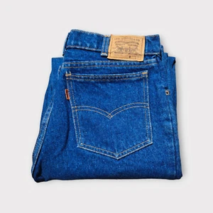 Levis 416 Orange Tab Blue High Waist Rare Mom Vintage 80s W.33 L.32 Fits W.30 - Picture 1 of 12