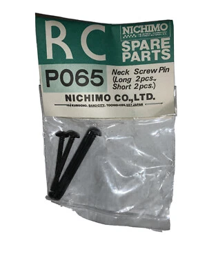 Nichimo RC PO65 Neck Screw Pin (Long 2pcs , Short 2pcs) Rc Car Vintage New - Image 1 of 2