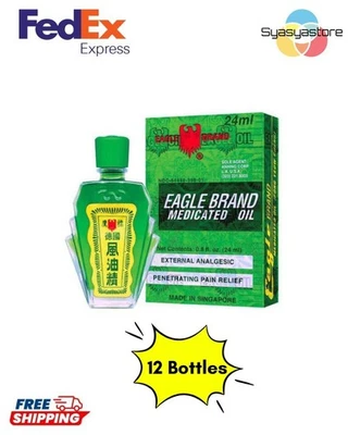 12X Eagle Brand Medicated Oil 24ml (1 DOZEN) - Free Shipping - Image 1 of 4