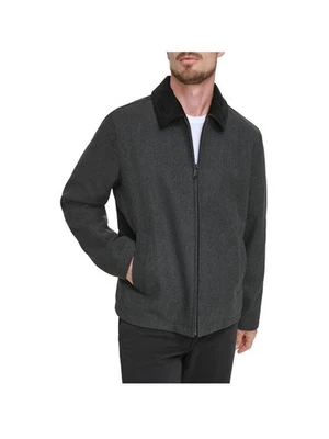 DOCKERS Men's Wool Blend Zip Up Jacket with Quilted Bib Size XL - Image 1 of 4