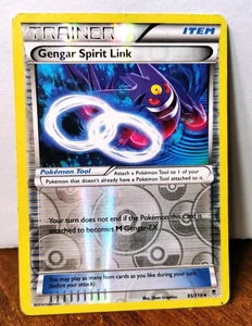 POKEMON GENGAR SPIRIT LINK 95/119 REVERSE HOLO TRAINER XY PHANTOM FORCES HP-DMG - Picture 1 of 11