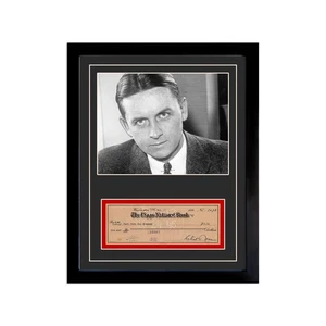 Elliot Ness Signed Cancelled Check Framed Display - Picture 1 of 5