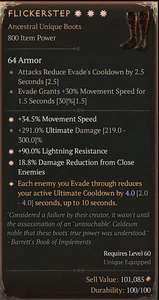Flickerstep 3GA 4.0 Boots ETERNAL REALM NON-SEASON SC D4 PS5 - Picture 1 of 1