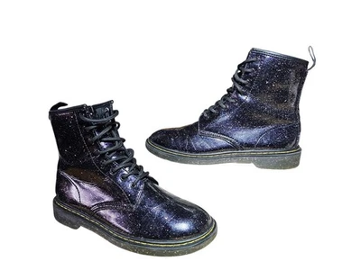 Dr. Martens фиолетовый космический блестящий боя ботинки 1460J женский размер 6  - Изображение 1 из 4
