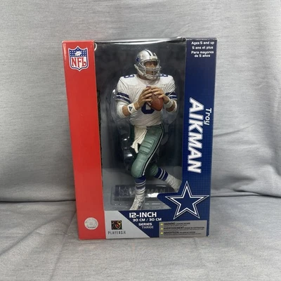 MCFARLANE NFL COWBOYS HOF QB TROY AIKMAN FIGURA 12" PULGADAS SELLADA NUEVO Foto 1 de 4