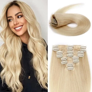 MY-LADY Clip In Hair Extensions 100% Real Human Hair 10 Inch 8pcs Remy Short ... - Picture 1 of 7