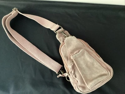 Mini Mochila Free People Hudson Bolso Bandolera Beige Tostado Gamuza Cuero Foto 1 de 4