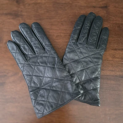 Guantes de cuero negros acolchados Merona para mujer talla L/XL muy suaves Foto 1 de 4
