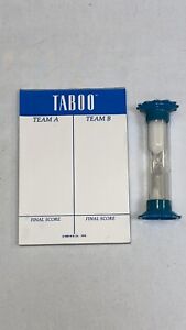 TABOO 1989 Vintage Game Piece Replacement Part ONLY Score Card Pad Sheets Timer 