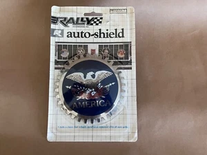 Rally Auto Shield Classic Car Grille Enamel Emblem Badge American Eagle Vintage - Picture 1 of 4