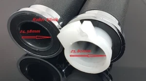 Gasgriffe Schwarz Chrom Griffe Gas Satz Für Retro Roller BENZHOU ZNEN   - Bild 1 von 6