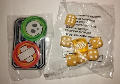 Pokemon GX Veneno Quemado Acrílico Contadores Marcadores Contador TCG Dados Amarillos Foto 1 de 3