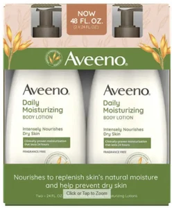 New Aveeno Active Naturals Daily Moisturizing Lotion - 20 FL OZ - 2 Pack Lotion - Picture 1 of 2